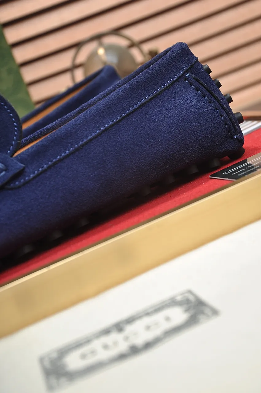 Men's Men's Shoes💰420💶【GUCCI】 (High-end Niuli) New 🍀Gucci*——Gucci Doudou Shoes! Made of imported original cowhide, the inner top layer is comfortable cowhide lining! Original wear-resistant rubber outsole! High quality products! Code number 38-44!